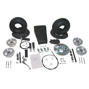 MINIBIKE COMPONENTS LESS FRAME & FORK, 5″ ALUMINUM TRI-STAR WHEEL