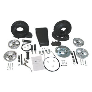 MINIBIKE COMPONENTS LESS FRAME & FORK, 6″ ALUMINUM TRI-STAR WHEEL